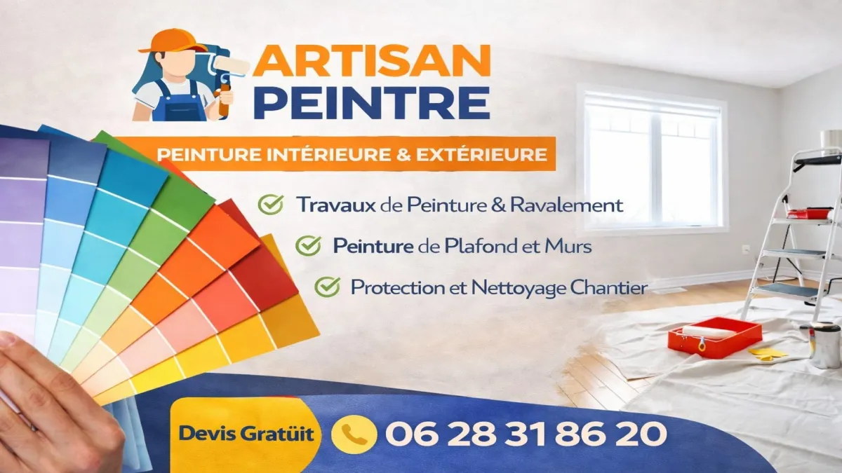 Artisan peintre à Salon-de-provence pour travaux de peinture intérieure et extérieure soignée