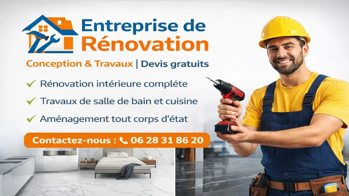 Entreprise de rénovation à Noves pour travaux de rénovation intérieure et extérieure