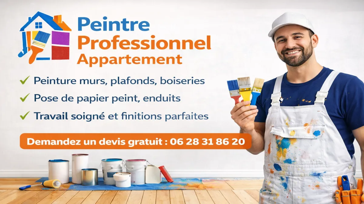 Peintre professionnel à Verquières pour travaux de peinture intérieure et extérieure