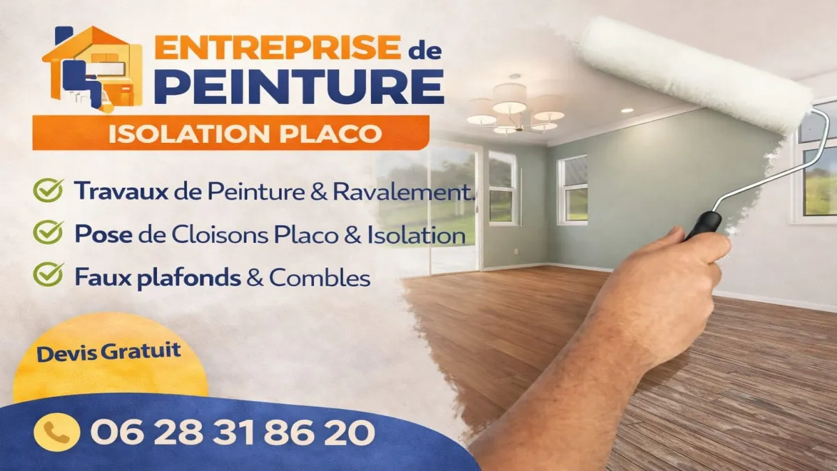 Travaux de peinture à Verquières pour rénovation intérieure et extérieure de qualité