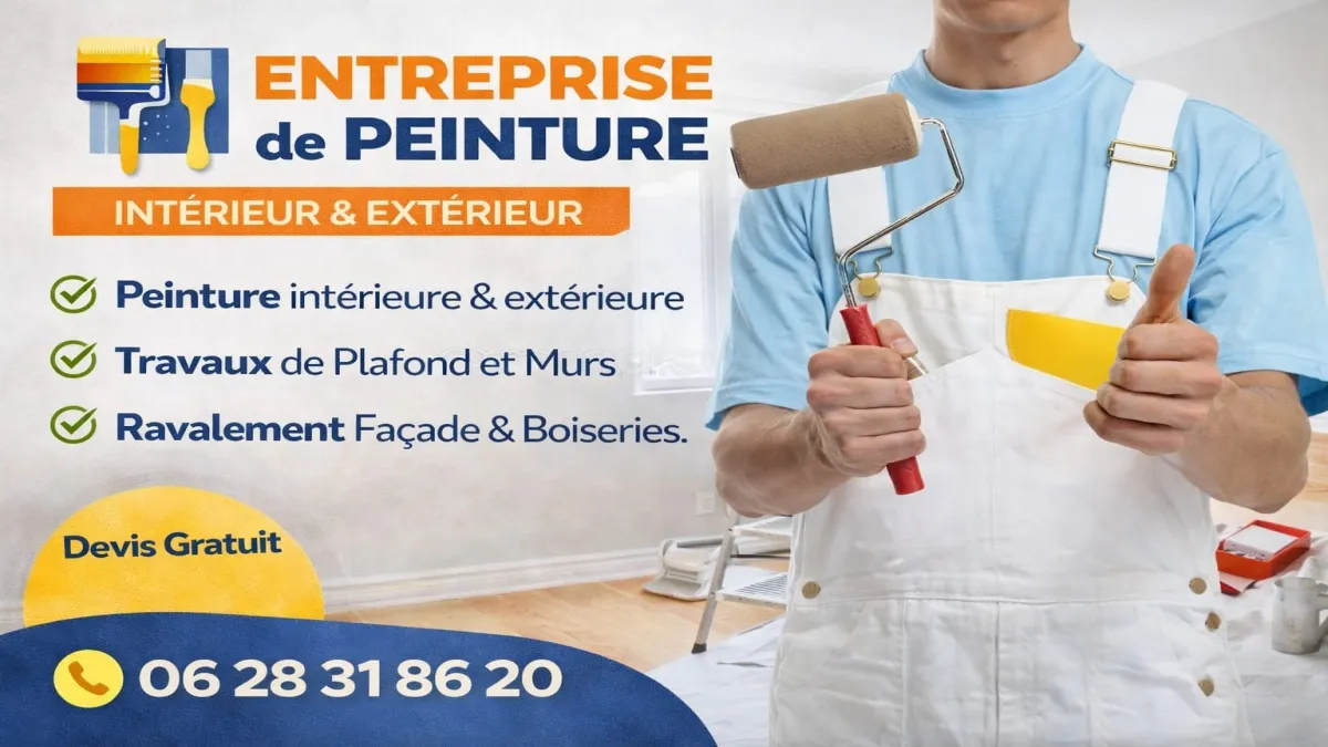 Entreprise de peinture à Sénas spécialisée en travaux de peinture intérieure et extérieure
